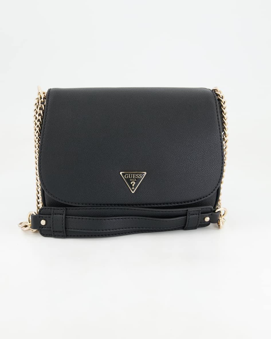 Guess Fedora Flap Shoulder Bag Handtasche in Schwarz