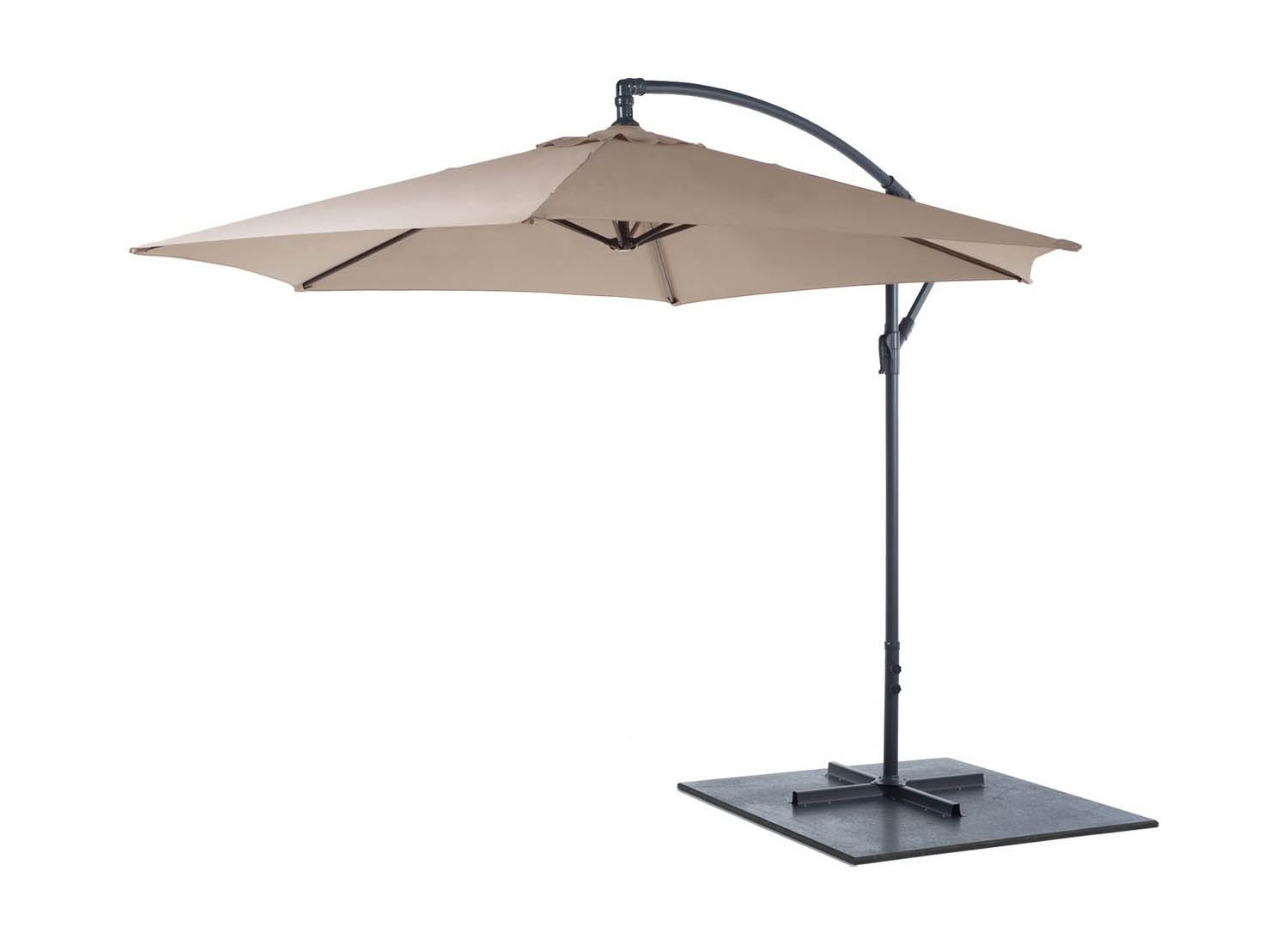 Lifetime Garden Ø300 cm zweefparasol met voet - Taupe
