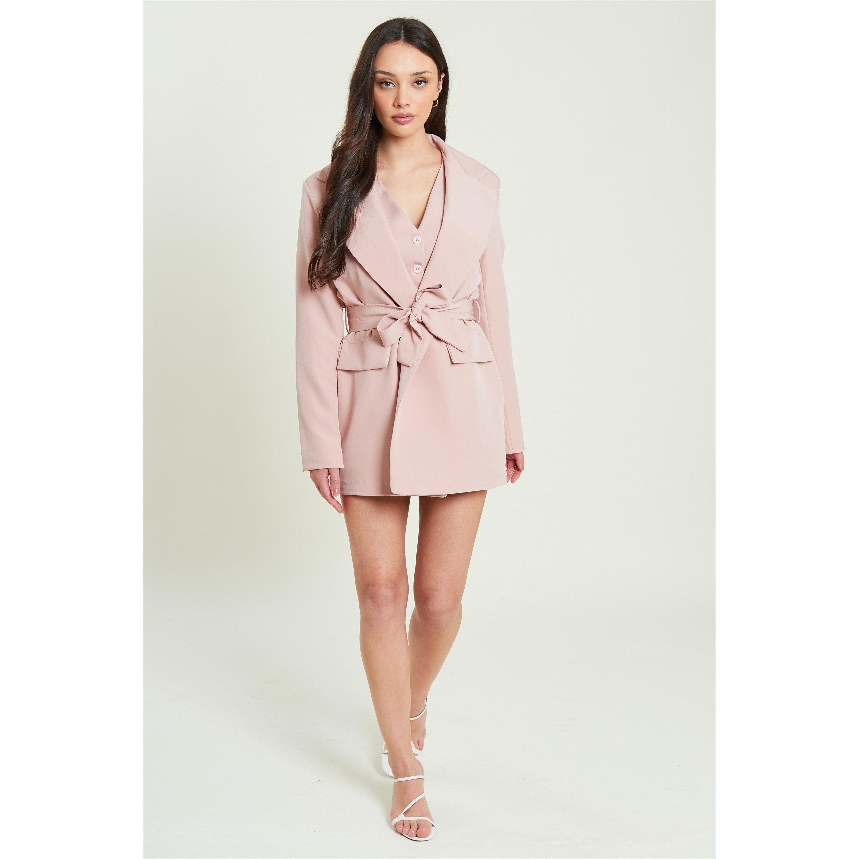 Be You Tie Belt Tailored Blazer