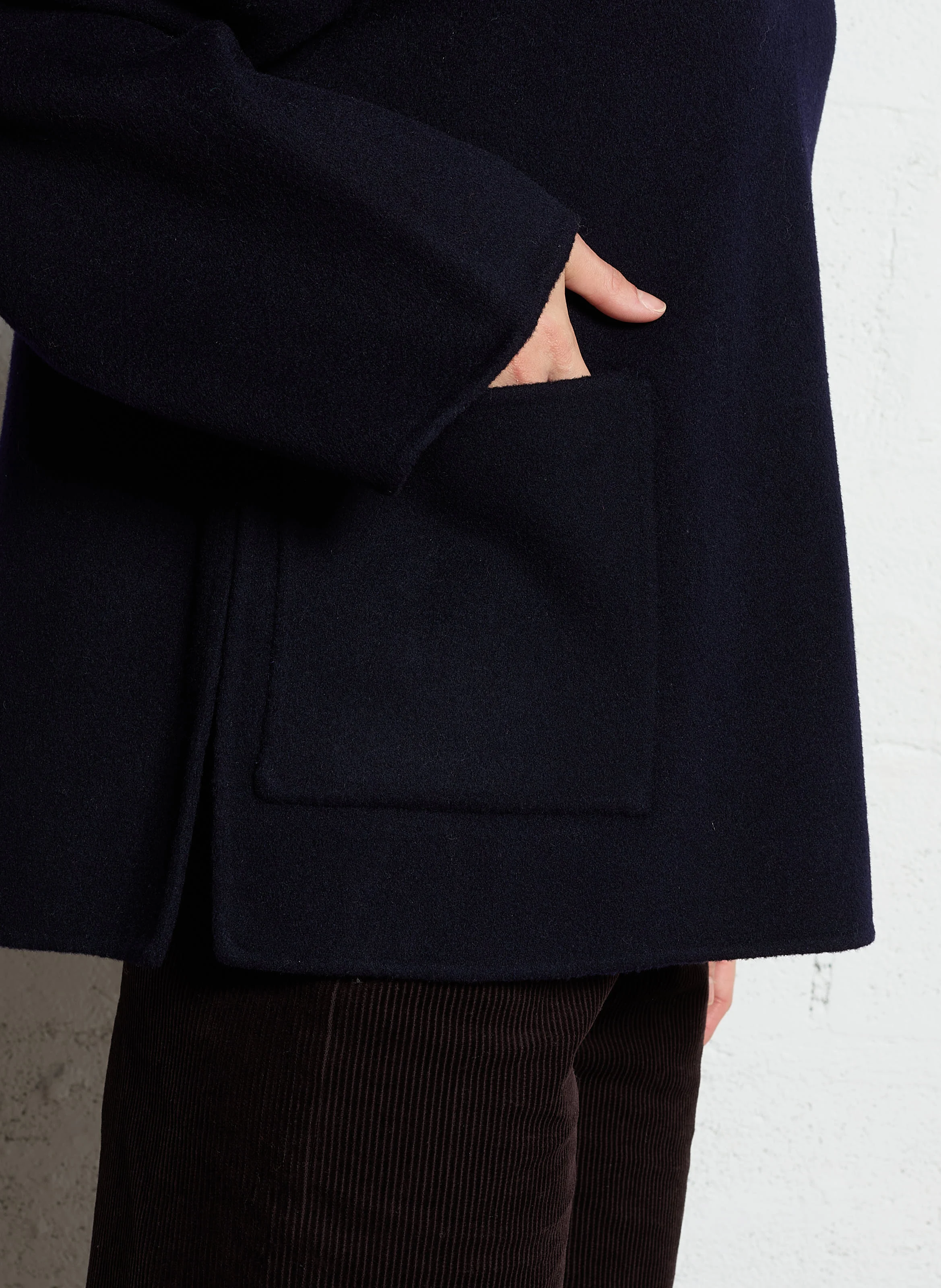RITCH - Manteau col chemise en laine| Bleu