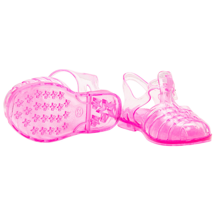 Sandales de plage transparentes rosées pour fille