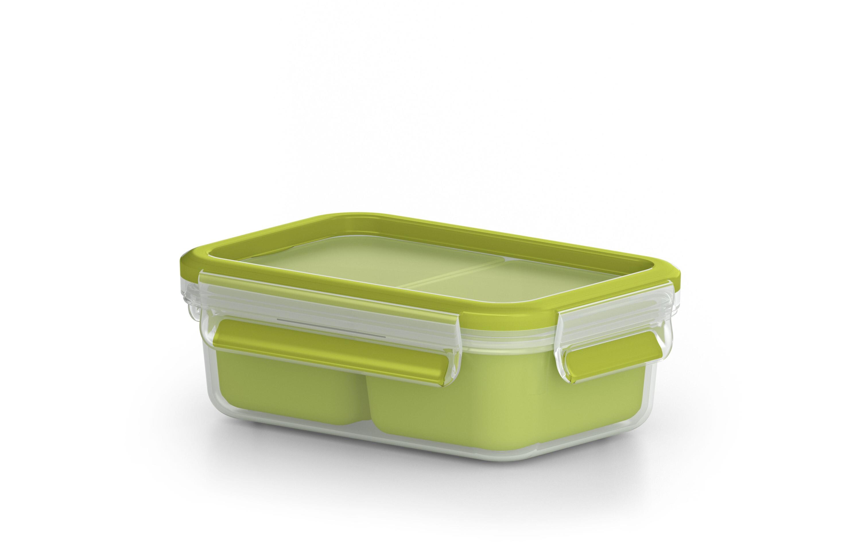 Lunchbox Clip & Go 0.55 l, GrünSnackbox mit Einsätzen