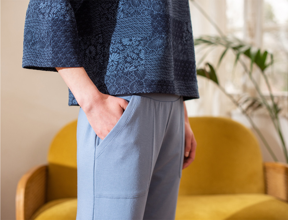 Sweat court-Bleu de Kyoto