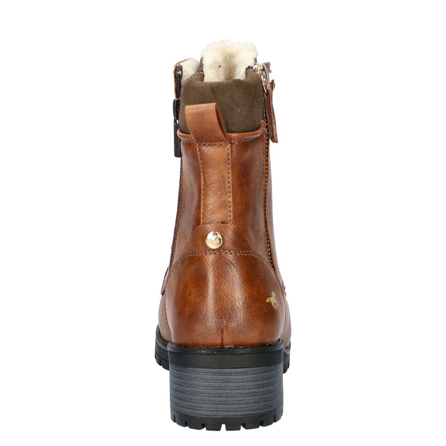 dames veterboot Mustang Cognac