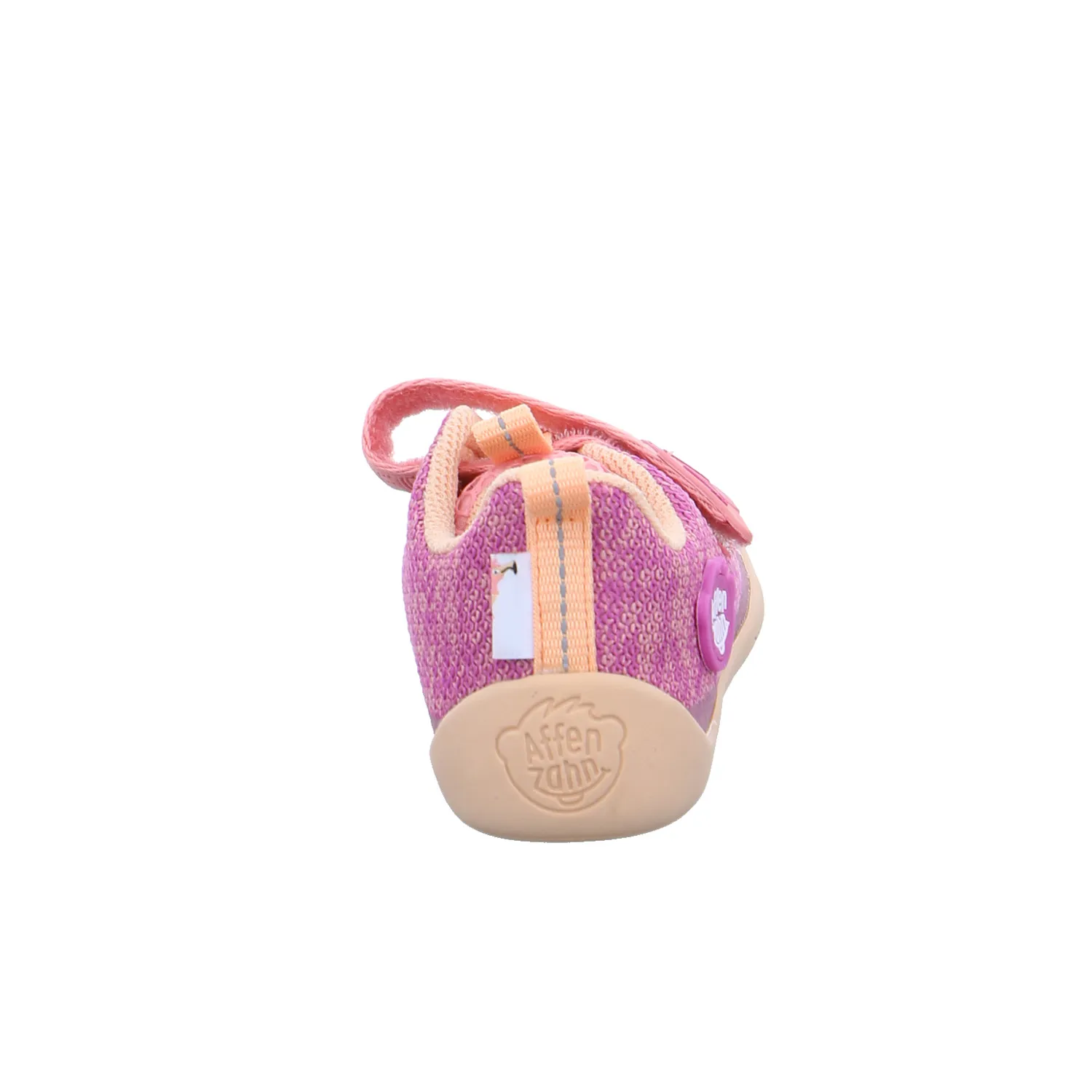 AFFENZAHN Kleinkinder-Halbschuh Klett Pink Textil  Komfortschuh