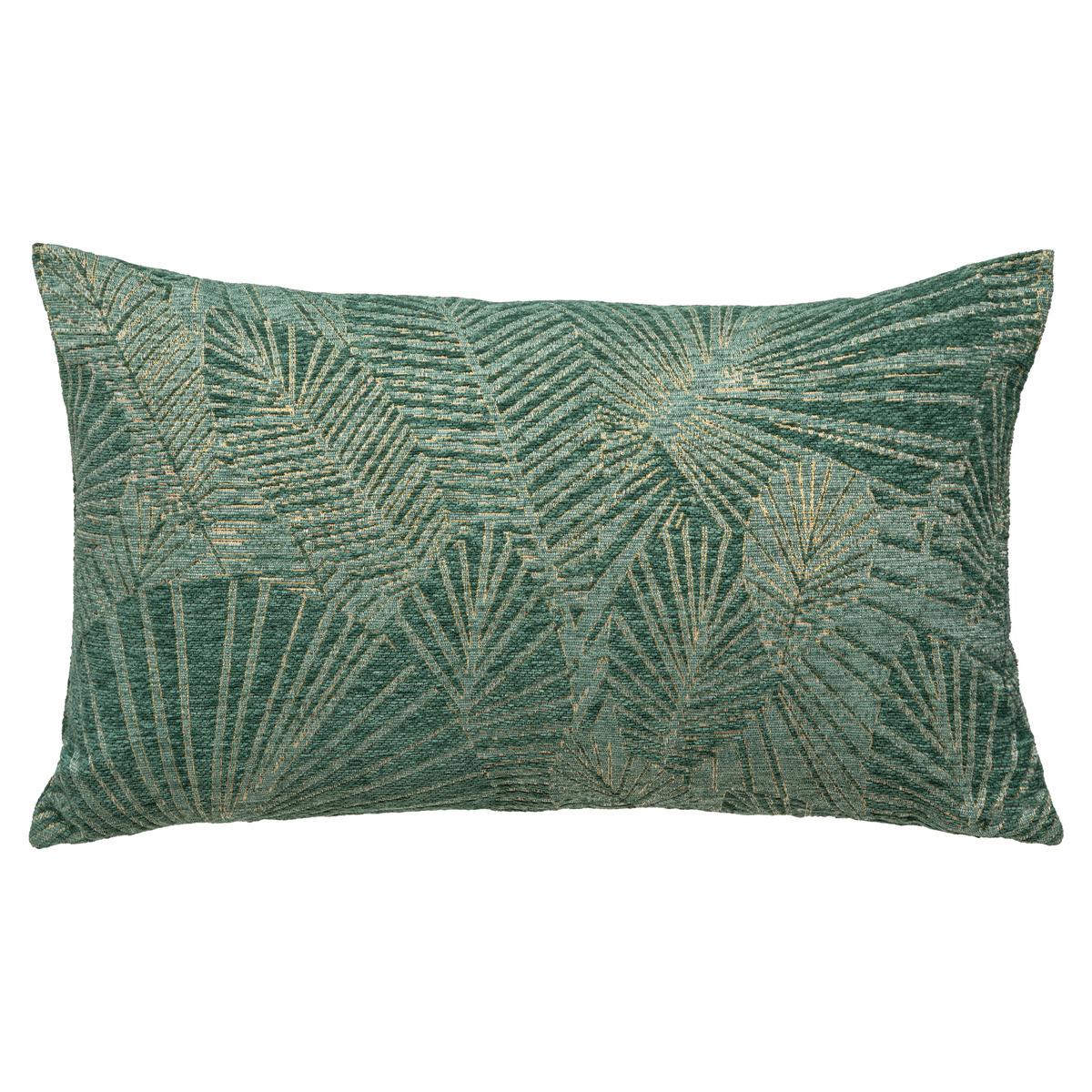 HOUSSE DE COUSSIN JACQUARD LUREX VERT 30X50CM