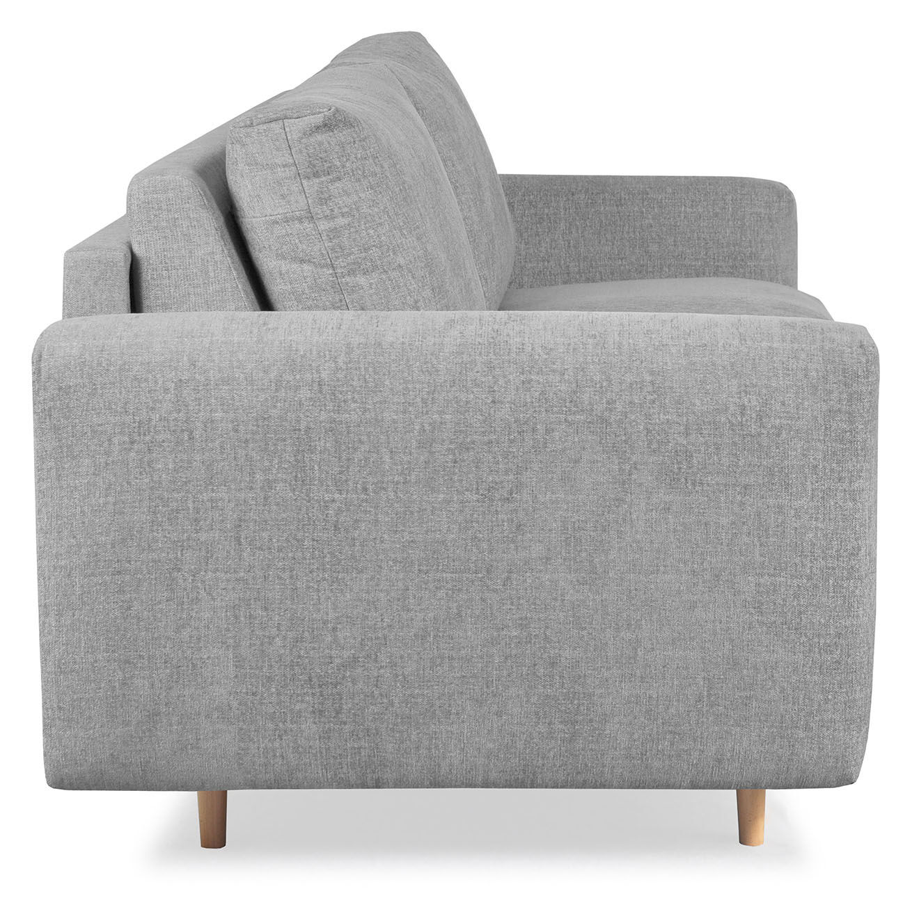 Bobochic Canapé droit cocoone convertible express  gris clair - 200x105x98 cm