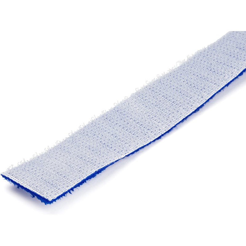 StarTech.com Ruban Auto Agrippant - Rouleau de 30,5 m pour Gestion de Câbles - Ruban Auto-Agrippant - Attaches Câble Ajustables - Sangles de Gestion de Câbles Auto-agrippantes et Réutilisables - Bleu