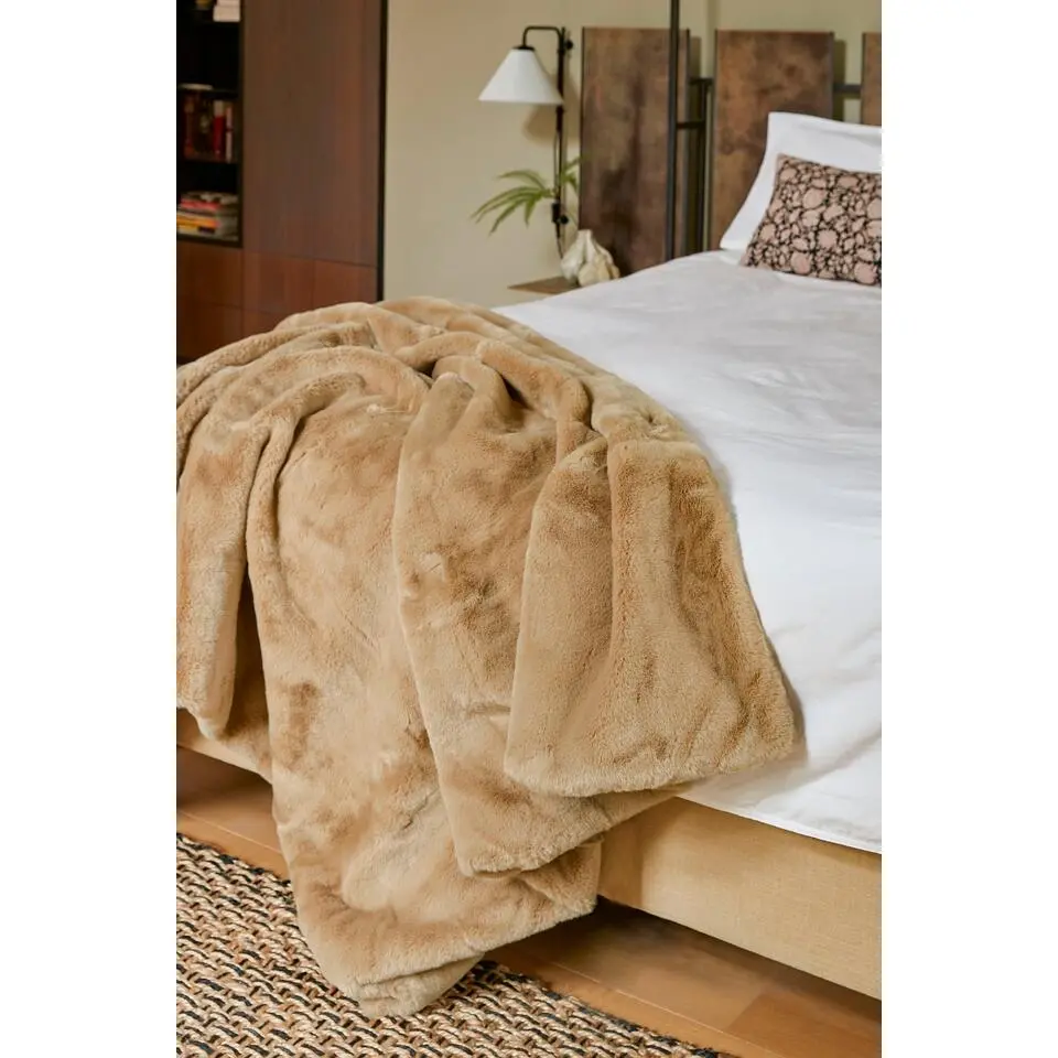In The Mood Collection Bronte Fleece Deken - L200 x B150 cm - Bruin