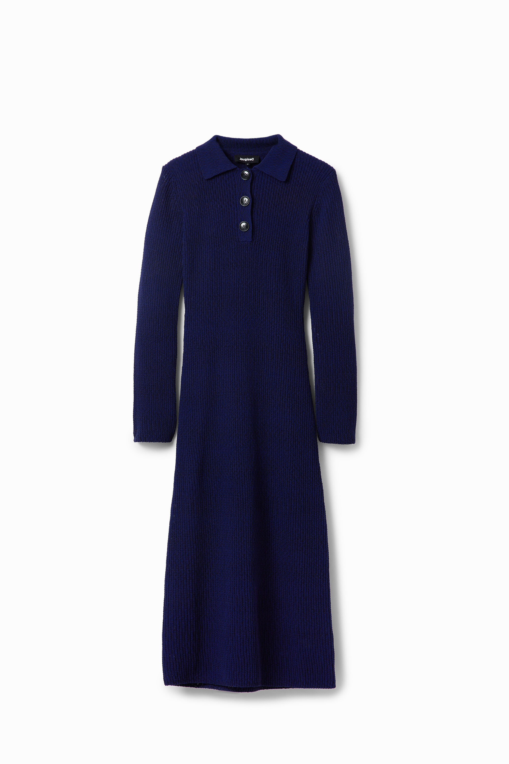 Robe midi tissu côtelé