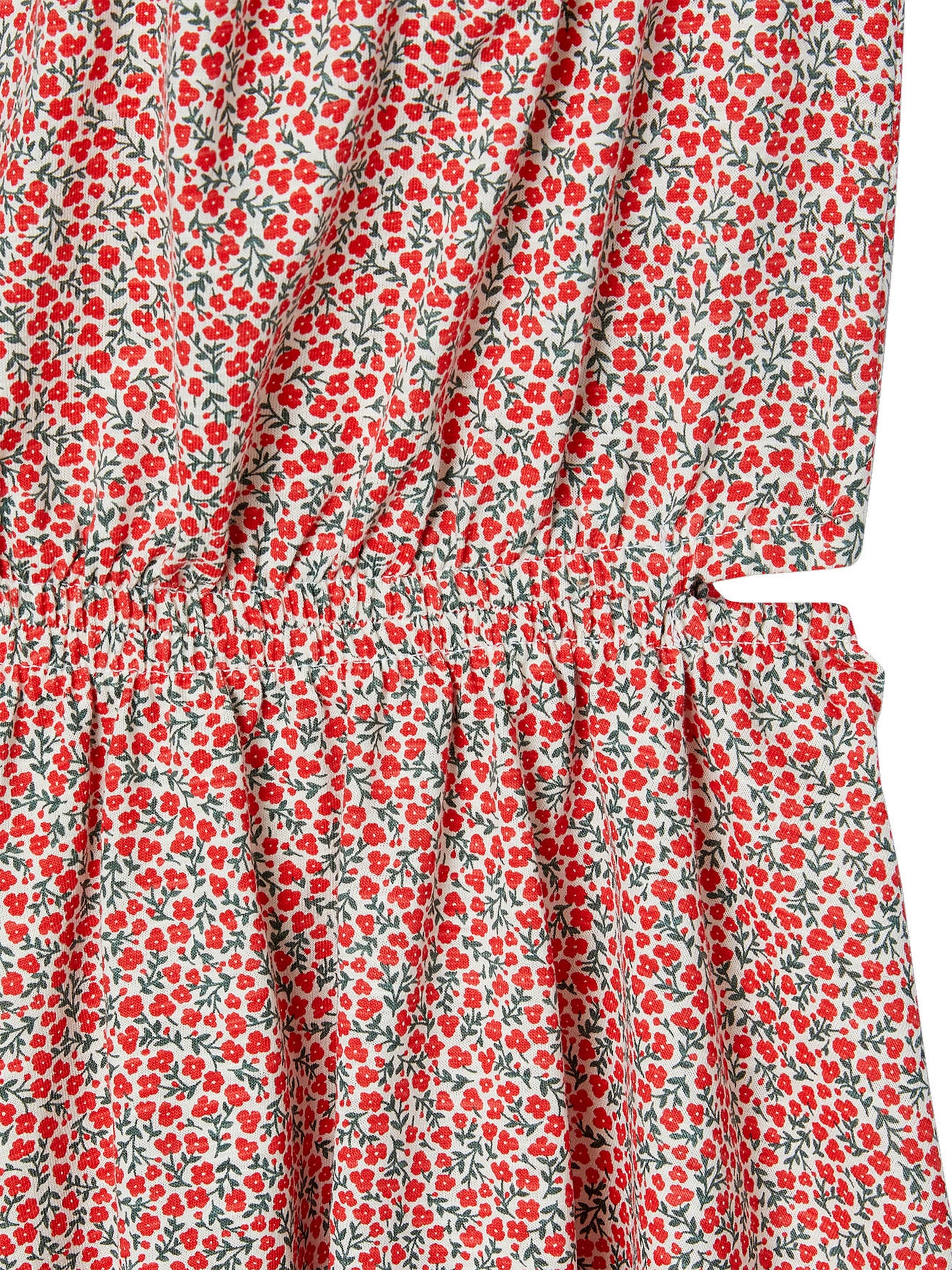 Vertbaudet Mädchen Trägerkleid mit Cut-out an den Seiten rot