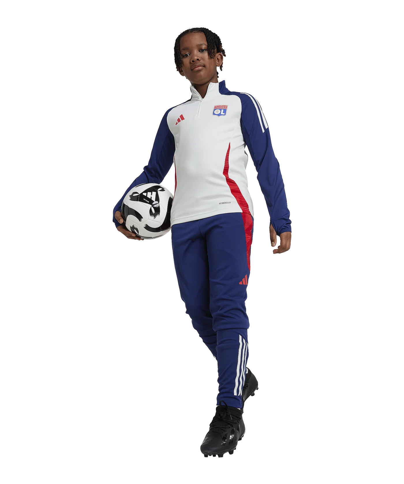 adidas Olympique Lyon Sweatshirt Kids Weiss
