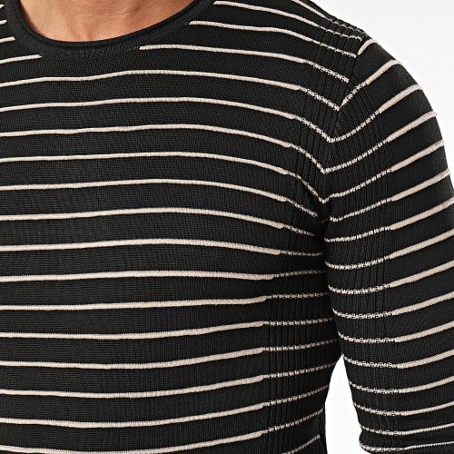 Pull A Rayures Noir