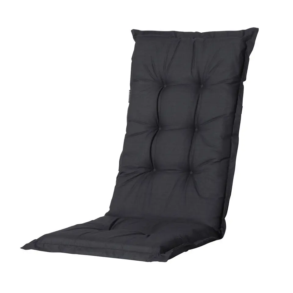 Madison - Tuinstoelkussen Lage Rug Basic black - Ca. 105x50 cm - Set van 4