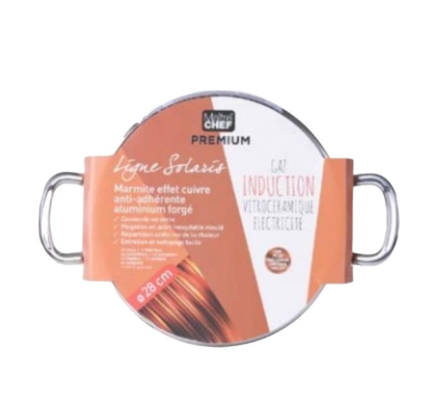 MARMITE ALUMINIUM FORGE 28CM CUIVRE