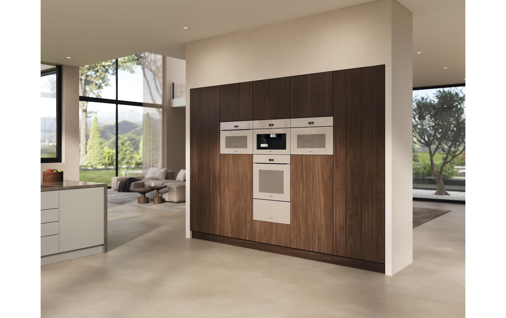 Backofen DGC 7445 HCX Pro Beige<br>Griffloser Kompakt-Dampfbackofen mit Frisch- und Abwasseranschluss