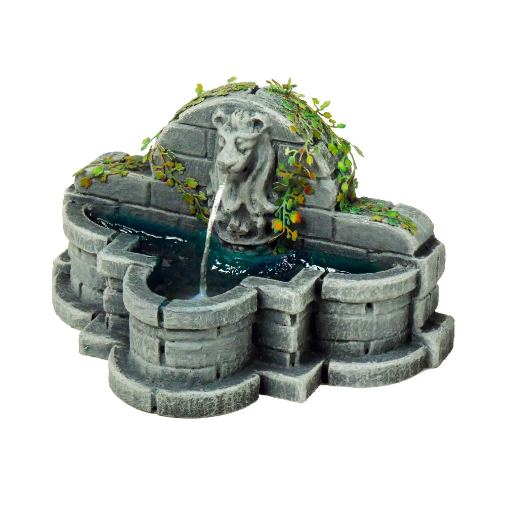 Fountain with Dragon and Lion Head