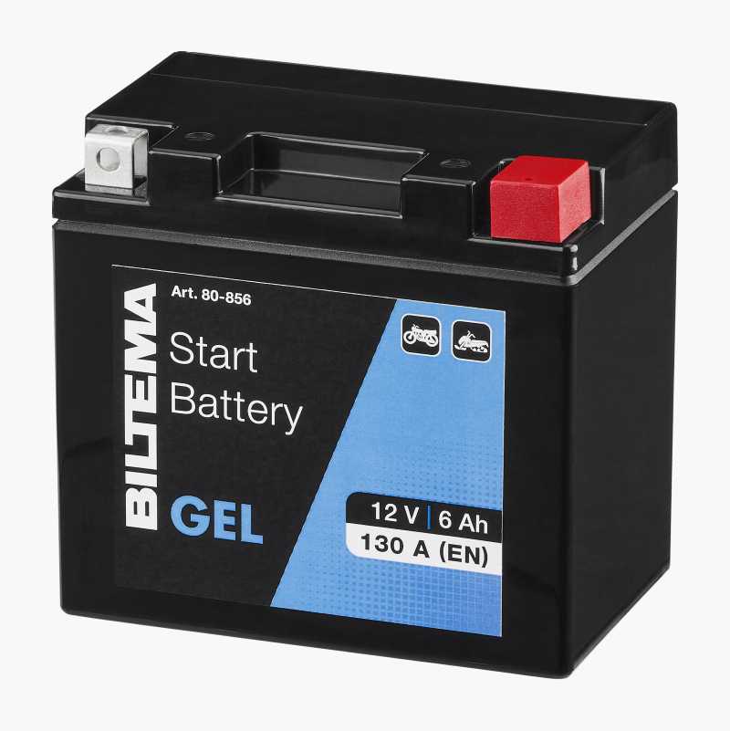 MC-batteri gelé, 12 V, 6 Ah, 113 x 70 x 107 mm