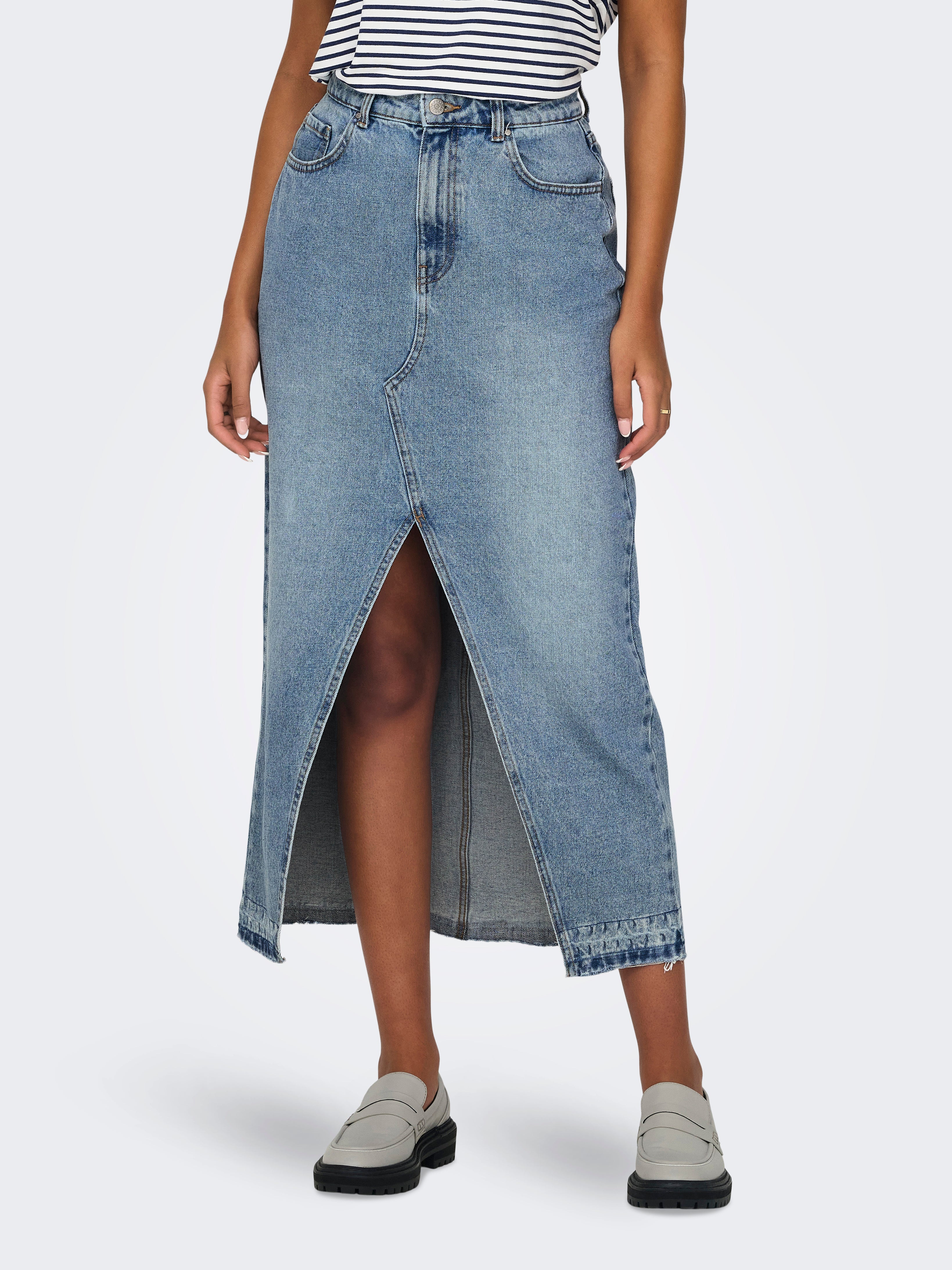 ONLALINA Jeansrock Medium Blue Denim