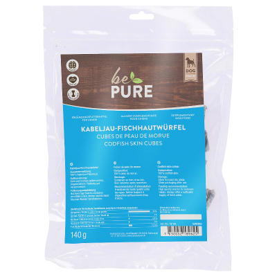 BePure Fischhautwürfel Kabeljau 2cm/140g