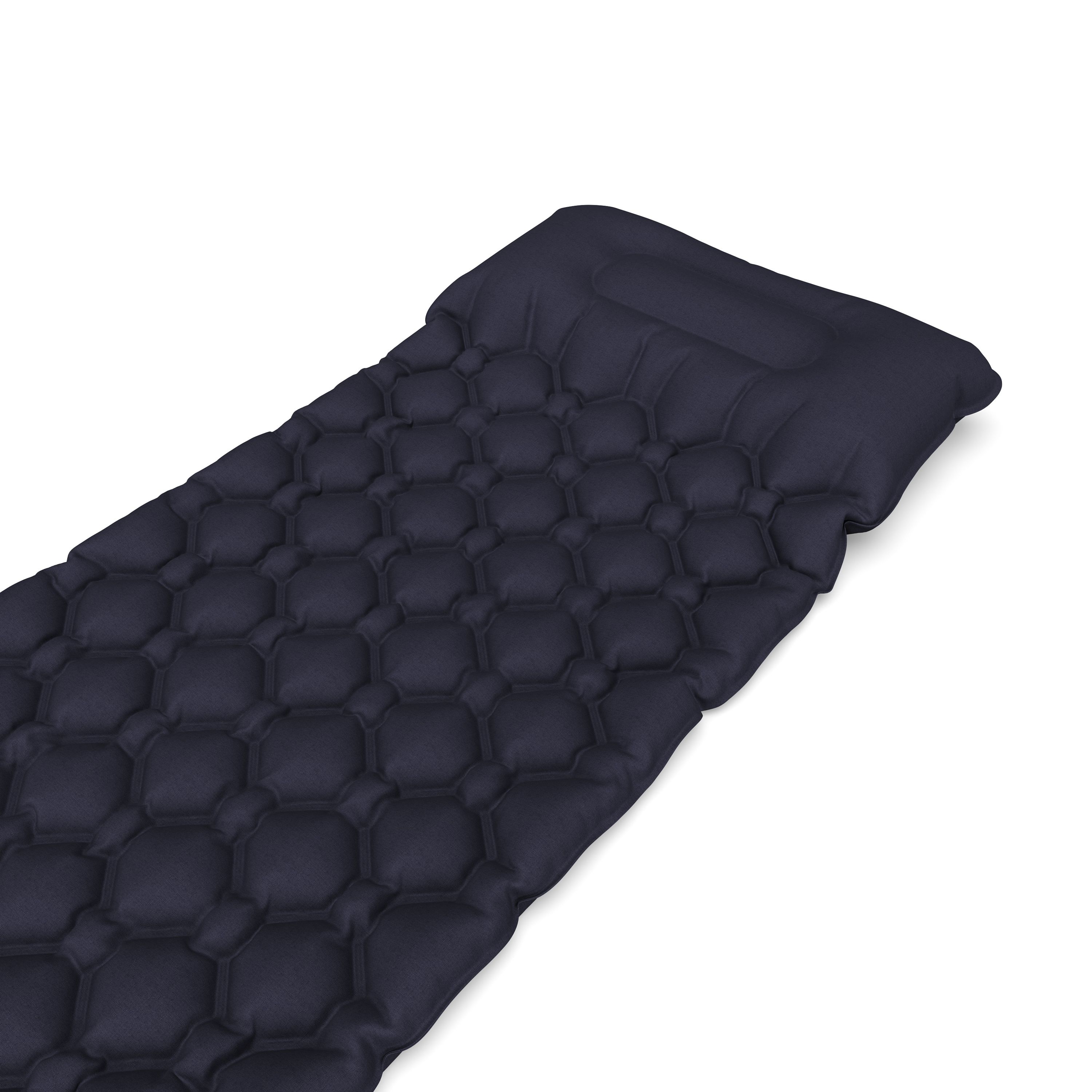 Campingmatte mit Kissen 195 x 60 x 5 cm dunkelblau