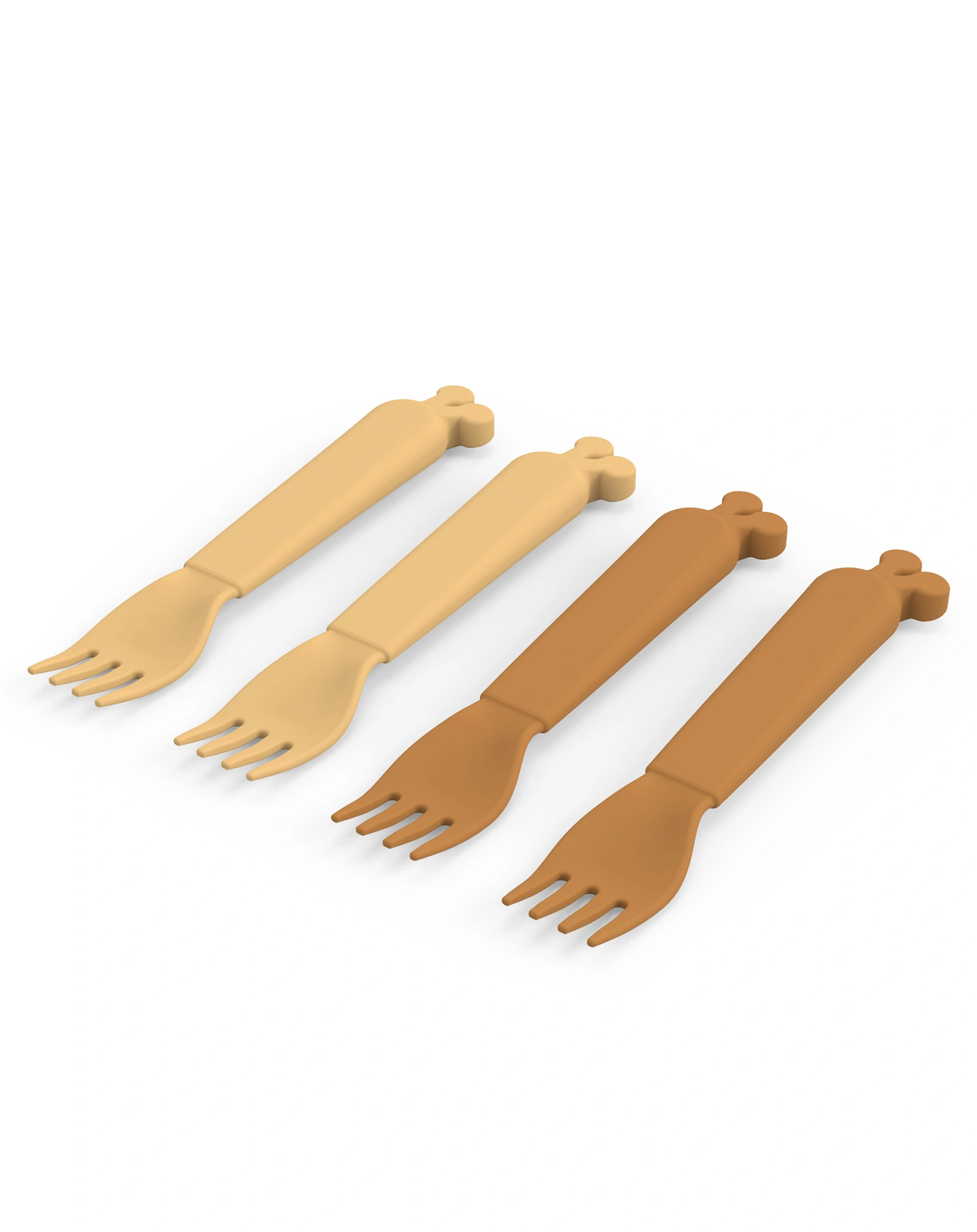Gabel-Set KIDDISH - RAFFI 4er Pack in senfgelb