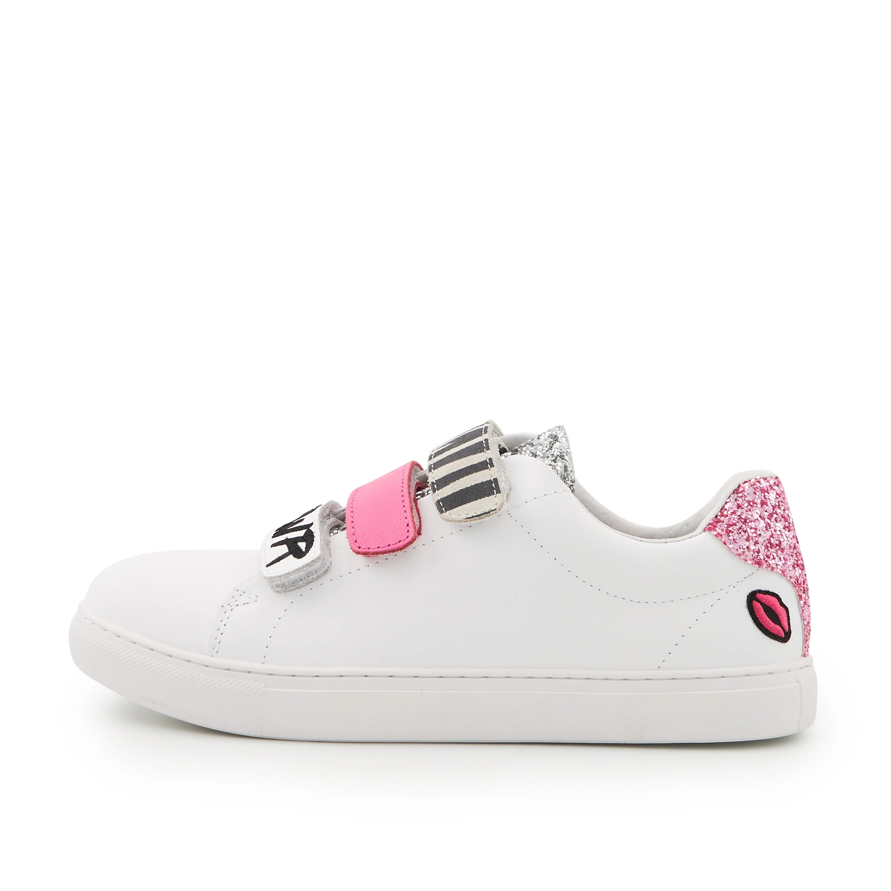 EDITH GRL PWR ZEBRA - Sneakers en cuir | Blanc