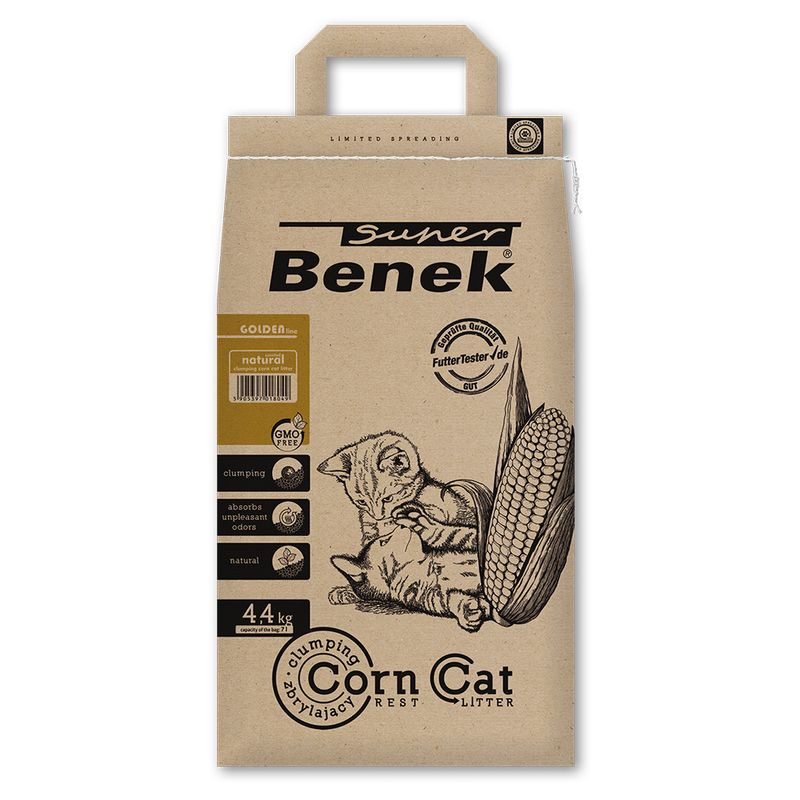 Litière Super Benek Corn Cat Golden ✓ pas cher
