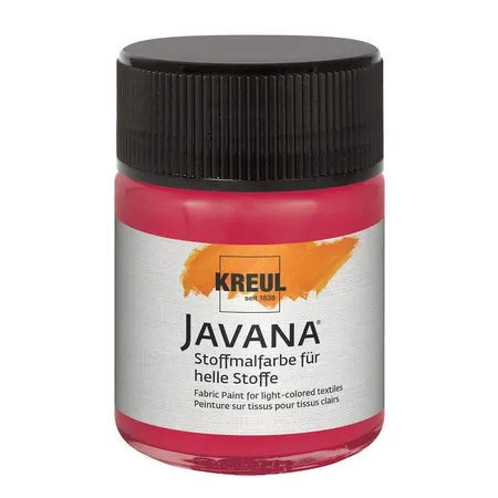 KREUL Javana Stoffmalfarbe für helle Stoffe Rubinrot 50 ml