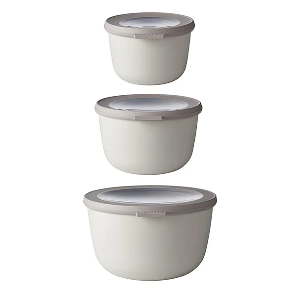 Set de 3 bols hauts Cirqula Nordic White 500ml, 1000ml et 2000ml Mepal