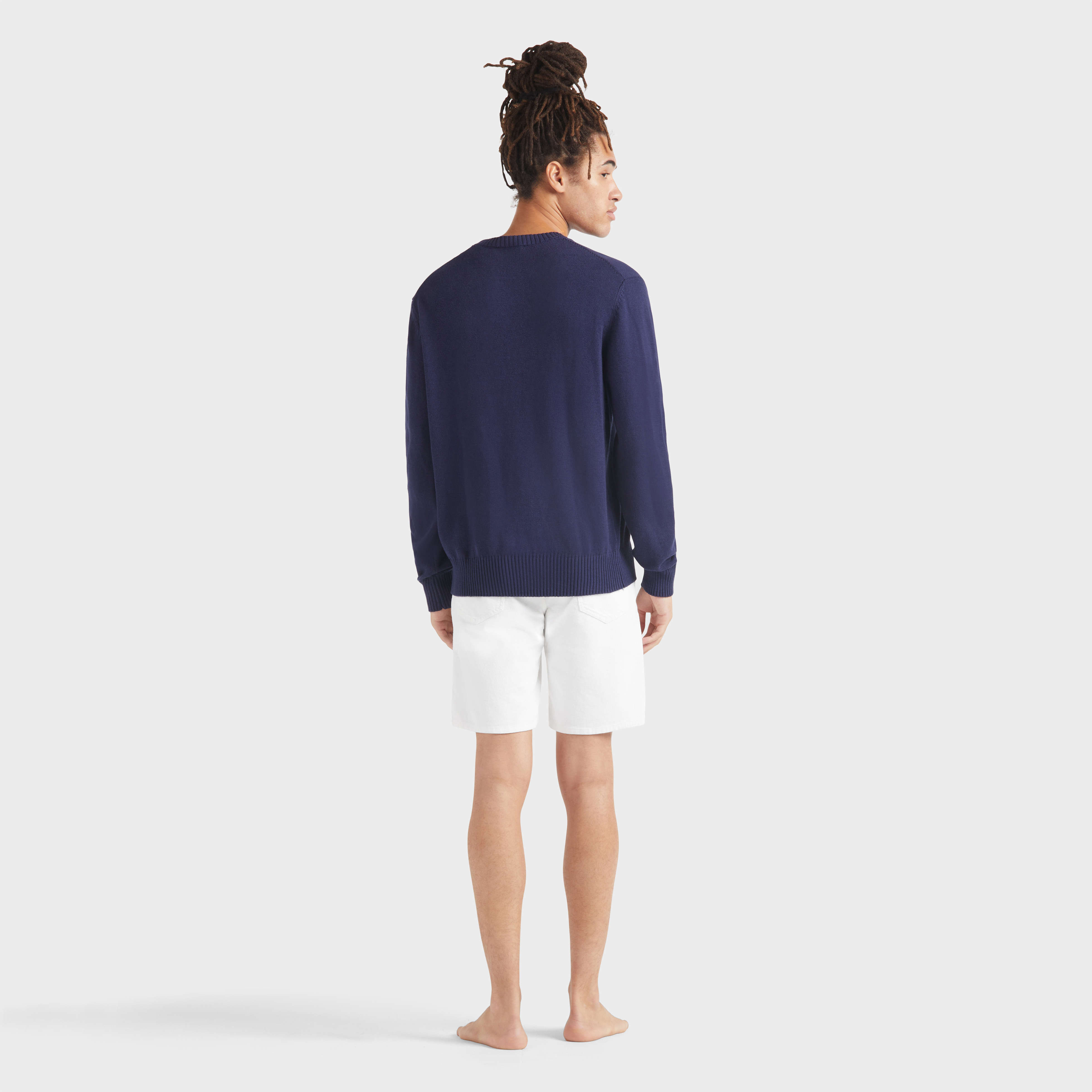 Pullover en Coton et Cachemire Ras-du-Cou Homme Tortue