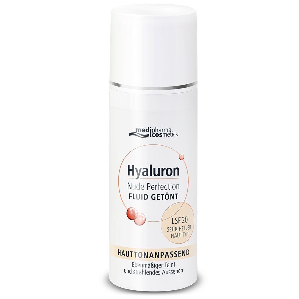medipharma cosmetics Hyaluron Nude Perfection Fluid getönt LSF 20 sehr heller Hauttyp