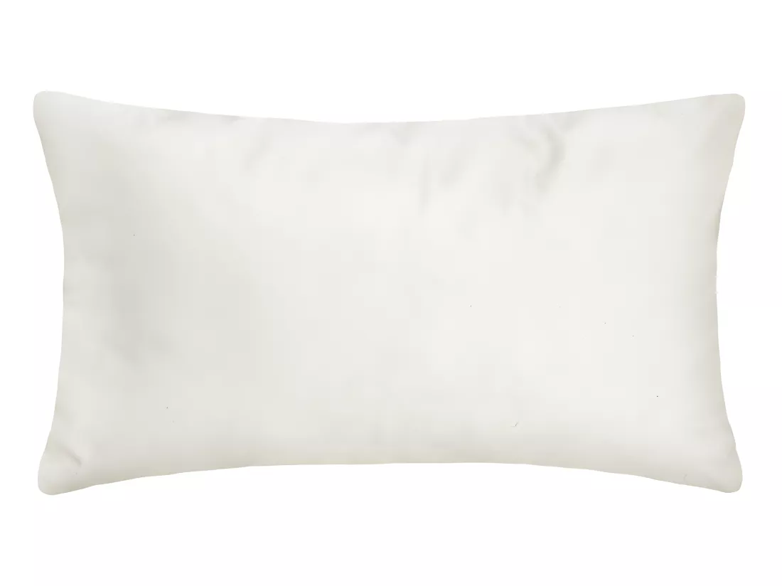 Coussin déhoussable velours Ivoire et Or 30 x 50 cm