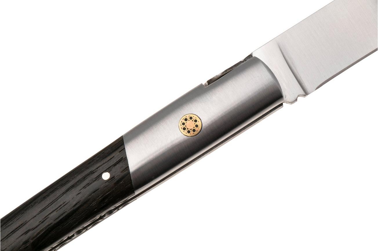 Laguiole en Aubrac Sauveterre Bogwood, Matt Stainless Bolster, Mosaic Pin, zakmes, 11 cm