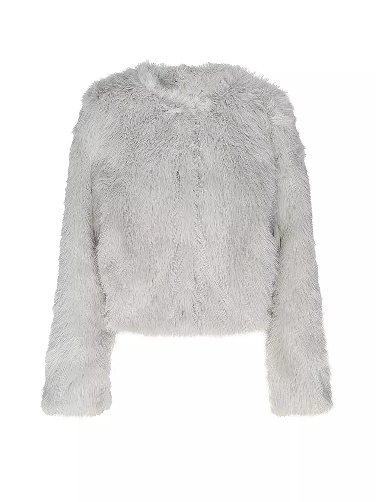RICH & ROYAL Jacke in Felloptik silber