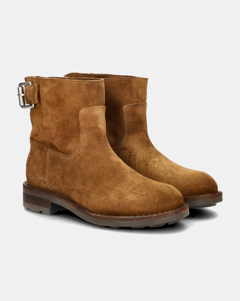 Shabbies Amsterdam Alyd Suede Rits- & gesloten boots  - cognac