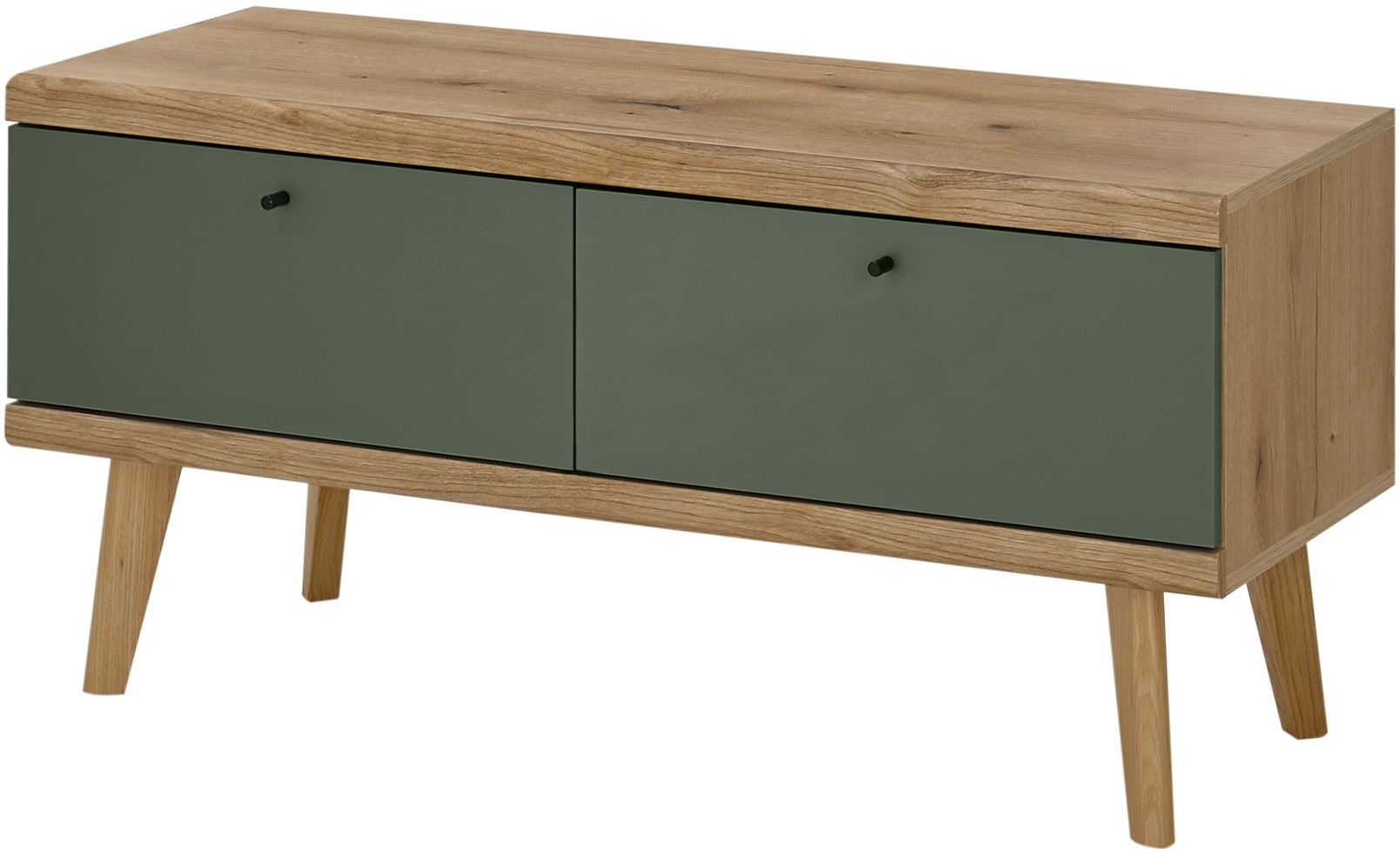 INOSIGN Lowboard »MAVAS« in moderner Trendfarbe, Griffe aus Metall (Schwarz), Breite 107 cm