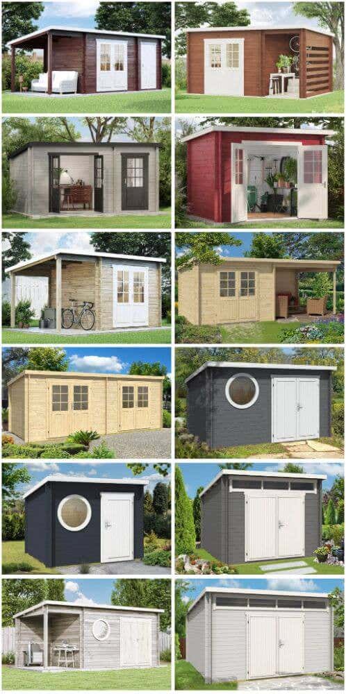 Alpholz Maria-Rondo 44 B tuinhuis, natuurhouten tuinhuis, blokhut met 44 mm wanddikte, geïmpregneerd, 4x3m, inclusief montagemateriaal