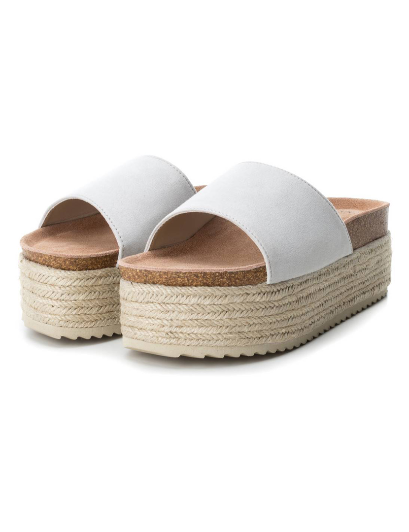 Ice Wedge Sandals White