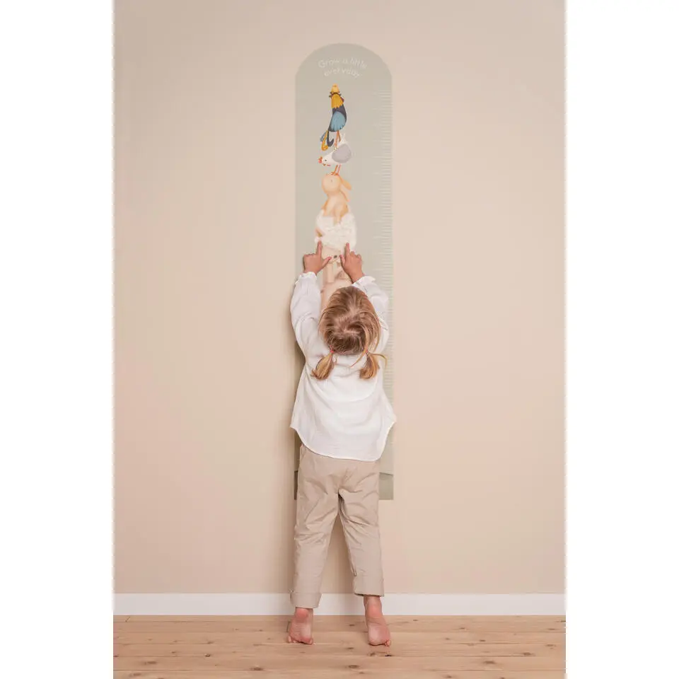 Little Dutch Little Farm Groeimeter Muursticker - 142x27,5cm - Dieren
