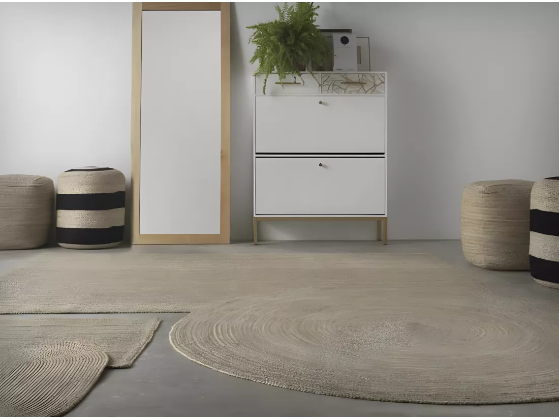 Tapis en jute naturel 150 cm de diamètre