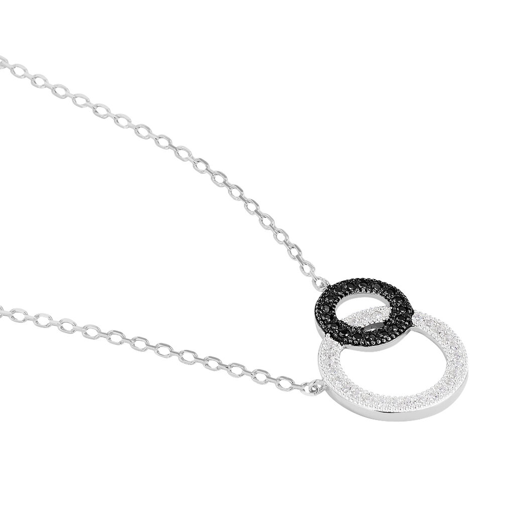 Collier Diana Argent Blanc Oxyde De Zirconium