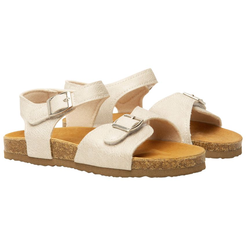 Sandales argentées pour fille - Gris chiné