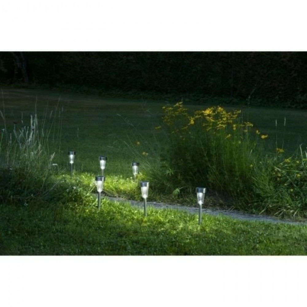 Lot de 5 lanternes solaire - inox - 7 lumens