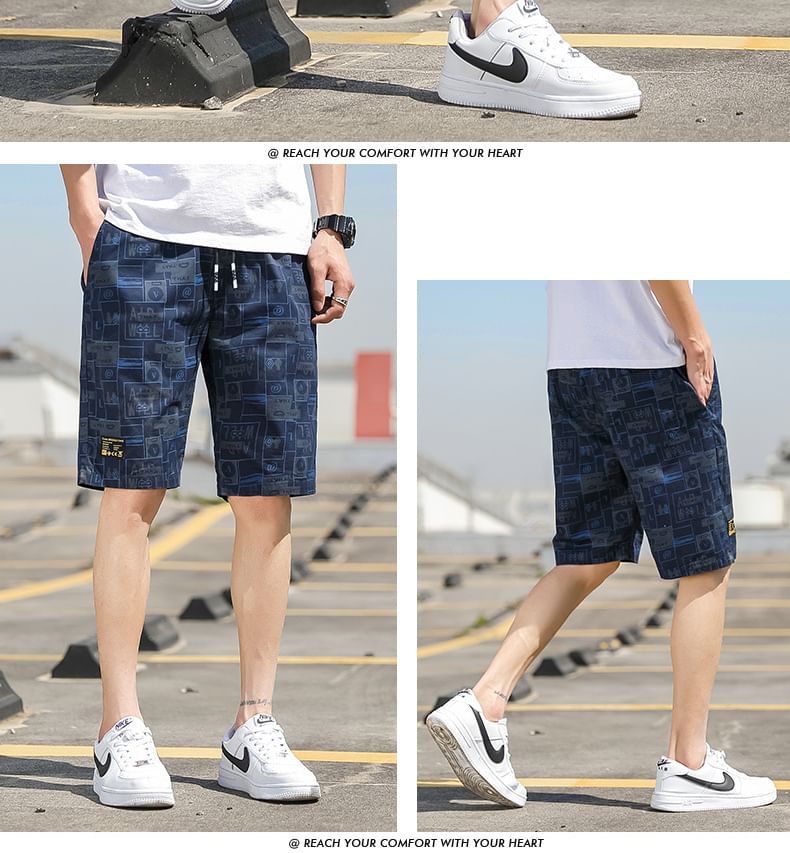 Lefitt - Geruite shorts met trekkoordtaille
