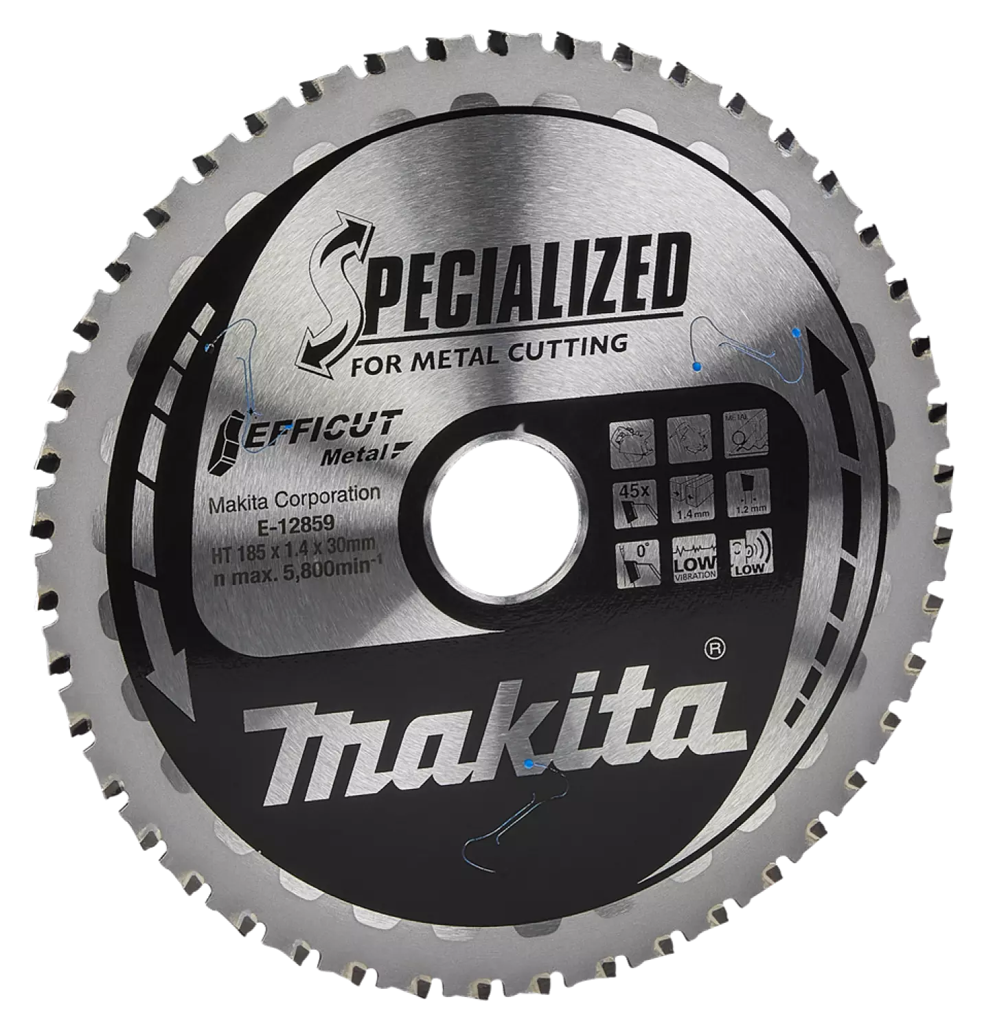 Makita E-12859 Efficut Cirkelzaagblad Staal - 185x30x1,4mm 45T