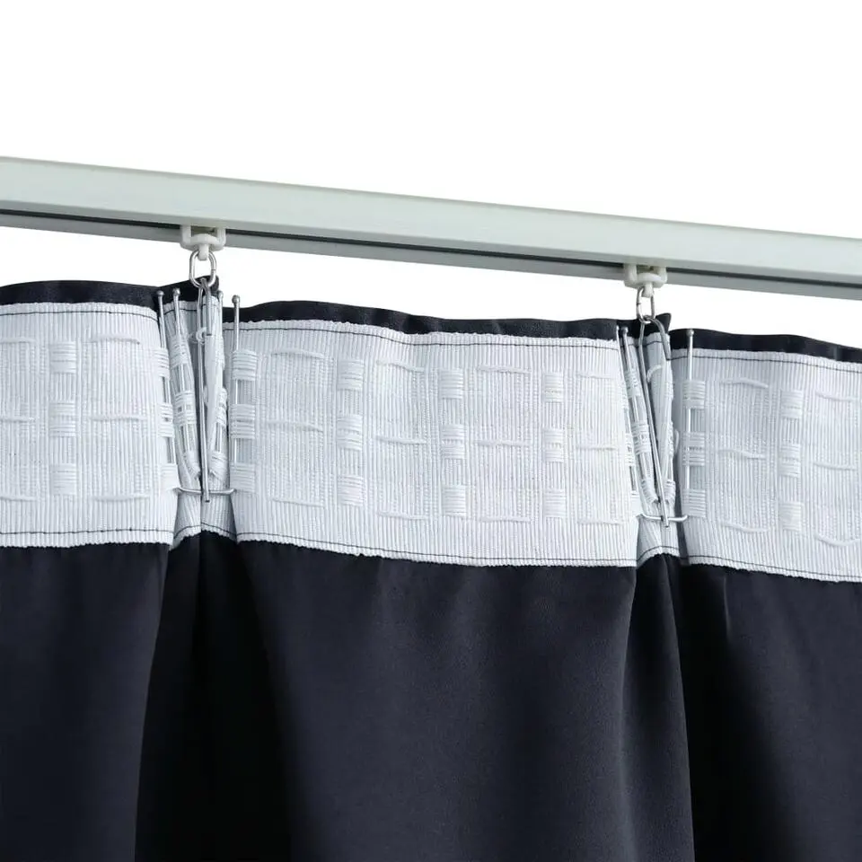 vidaXL - Gordijn - Antraciet - Stof - 140 x 175 cm - 2 stuks