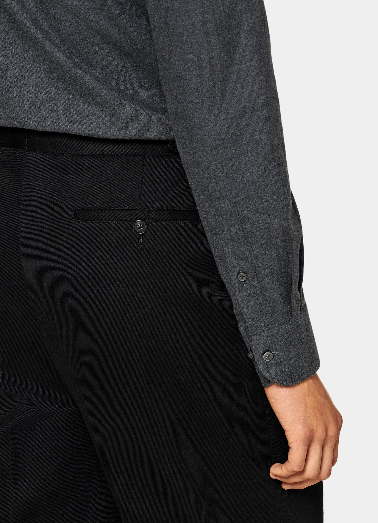 Chemise coupe ajustée gris foncé