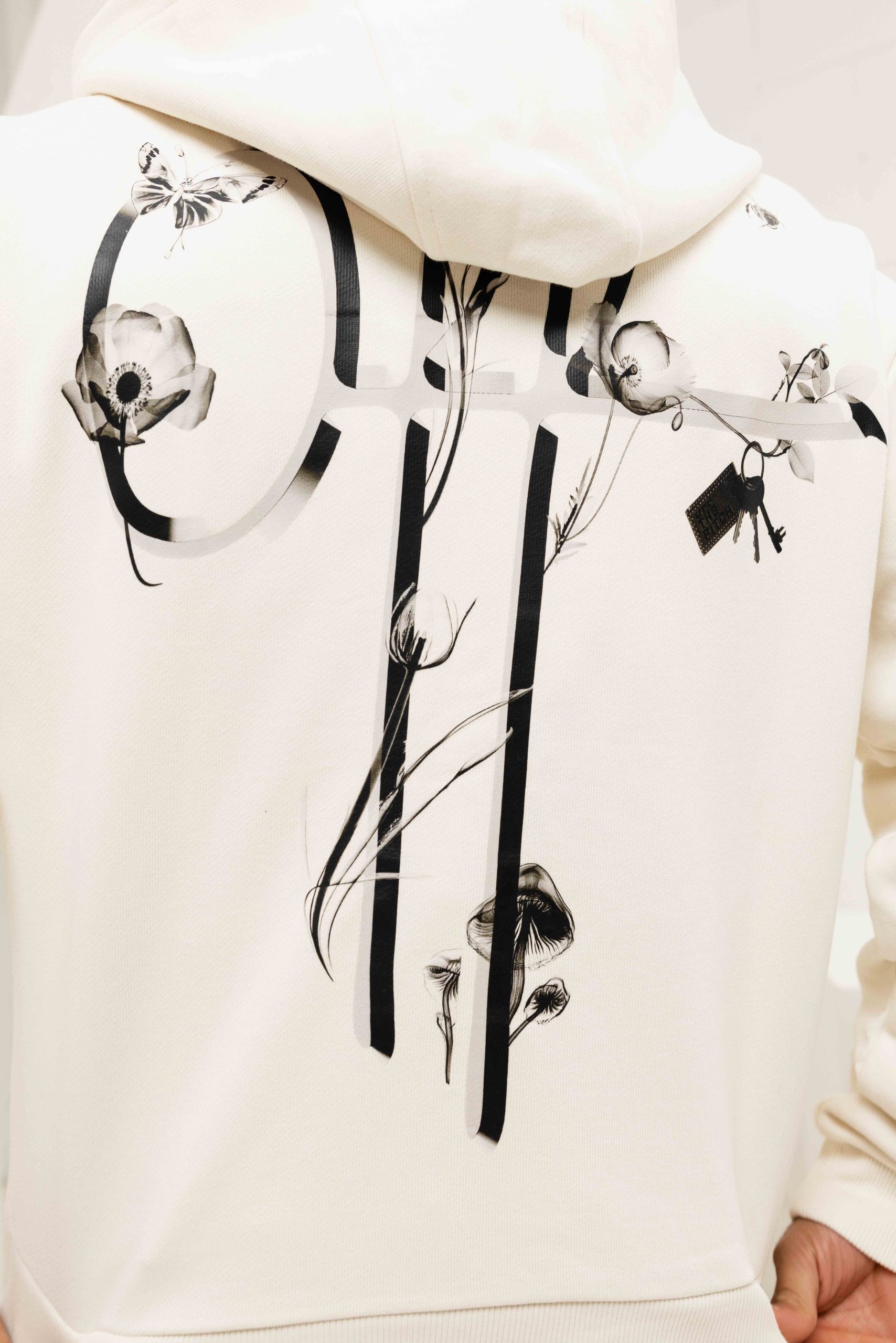Off The Pitch Phantom Zip Hoodie Heren Gebroken Wit