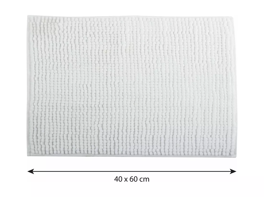 Parc de salle de bain MSV Microfibra en couleur blanche 40 x 60 cm